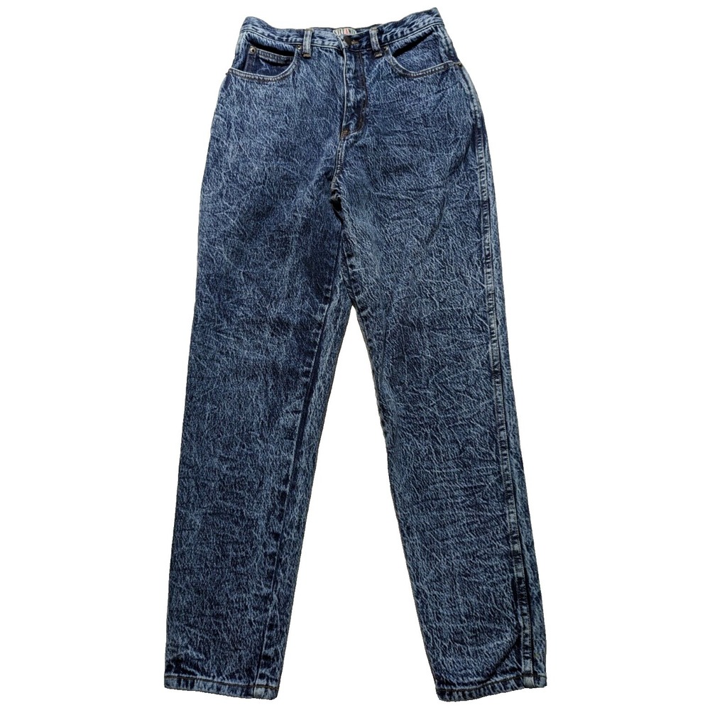 VTG STEFANO INTERNATIONAL Women Size 8 Acid Wash Straight Leg Denim Jeans‎